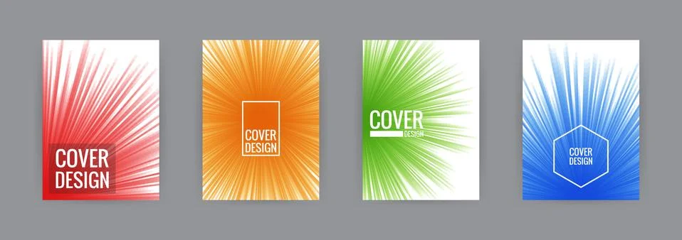 Set of cover background design template vector illustration Stock Illustration