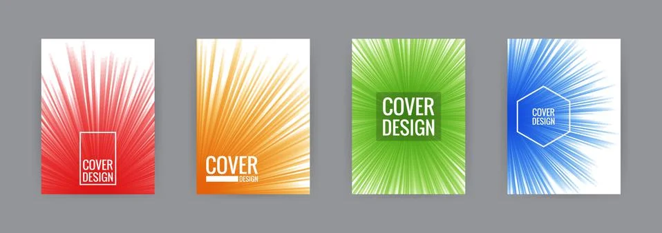 Set of cover background design template vector illustration Stock Illustration