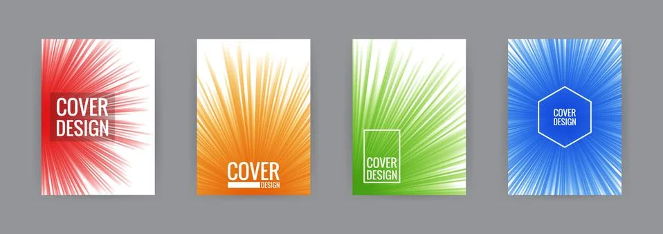 Set of cover background design template vector illustration Stock Illustration