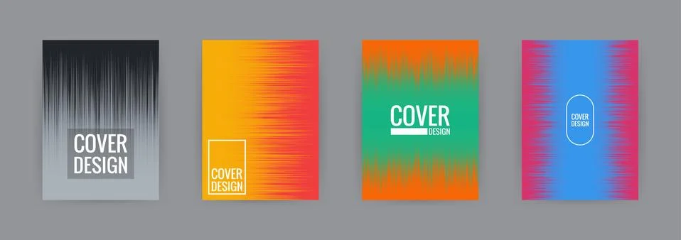 Set of cover background design template vector illustration Stock Illustration
