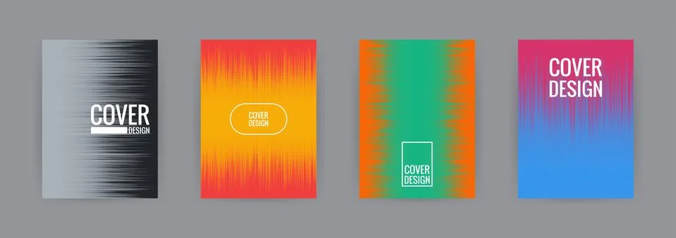 Set of cover background design template vector illustration Stock Illustration