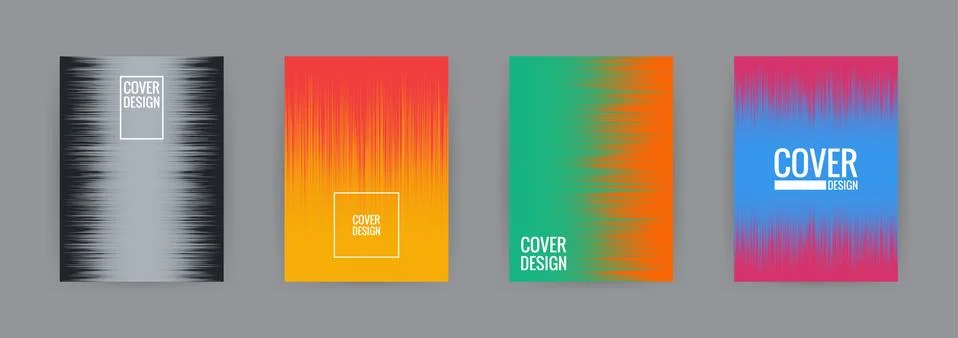 Set of cover background design template vector illustration Stock Illustration
