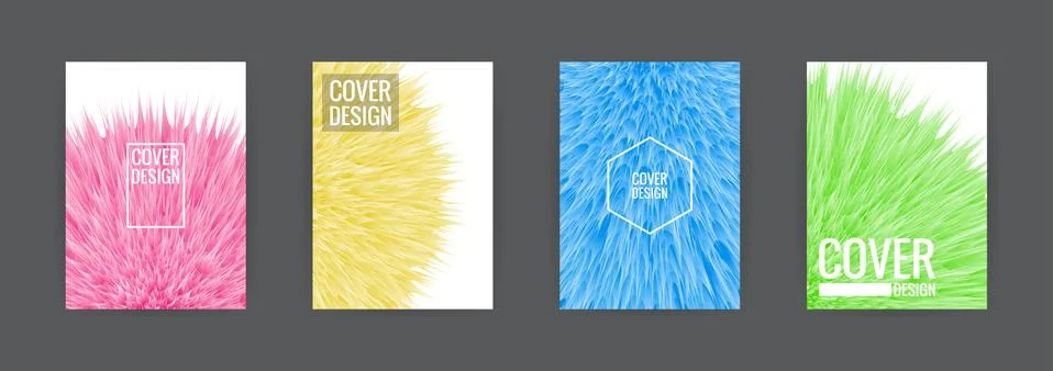 Set of cover background design template Stock Illustration