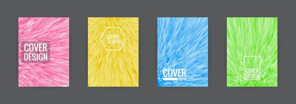 Set of cover background design template Stock Illustration