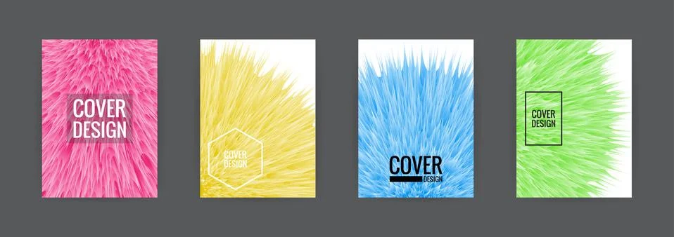 Set of cover background design template Stock Illustration