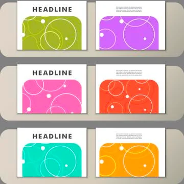 Set of covers with abstract circles and patterns Stock Illustration