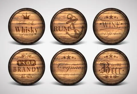 Set of covers casks Illustrazione stock