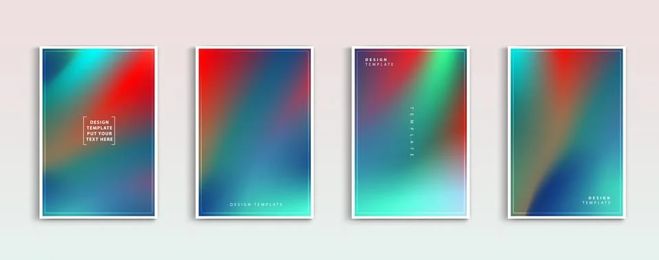 Set of covers design templates gradient abstract backgrounds of business. t.. Illustrazione stock