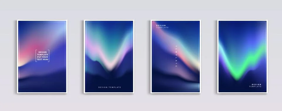 Set of covers design templates gradient abstract backgrounds of business. t.. Illustrazione stock