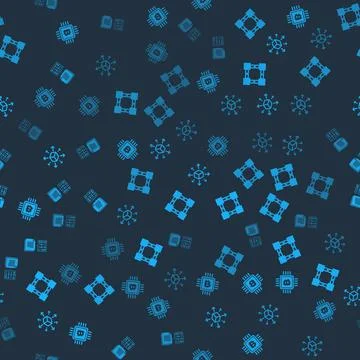 Set CPU mining farm, Blockchain technology, Distribution and Smart contract on Stockillustratie