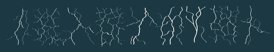 Set of crack texture vector background. Broken ancient effect..Abstract elegant Stock Illustration