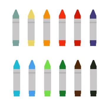 Set of crayons Vector Illustration Stock Illustration