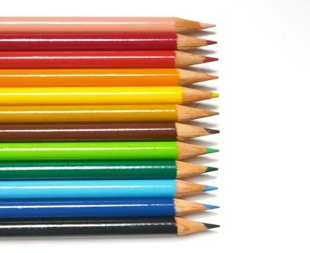 Set of crayons on a white background Stock Photos