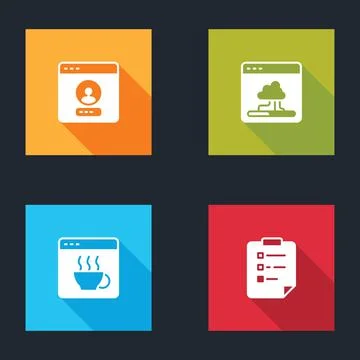 Set Create account screen, Cloud technology data transfer, Software and Stock Illustration