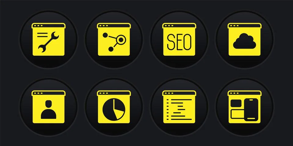 Set Create account screen, Cloud technology data transfer, Graph chart Illustrazione stock