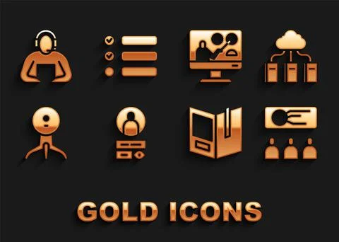 Set Create account screen, Cloud or online library, Training, presentation, O Stock Illustration