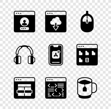 Set Create account screen, Cloud technology data transfer, Computer mouse, MySQL イラスト素材