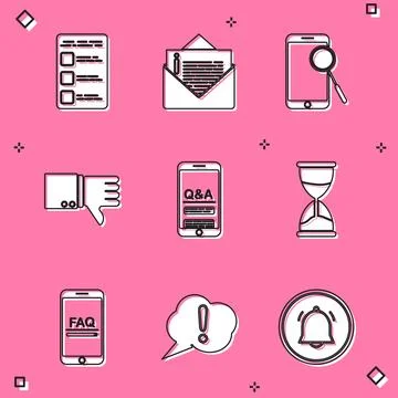 Set Create account screen on mobile, Envelope, Mobile phone diagnostics, Di.. Stock Illustration