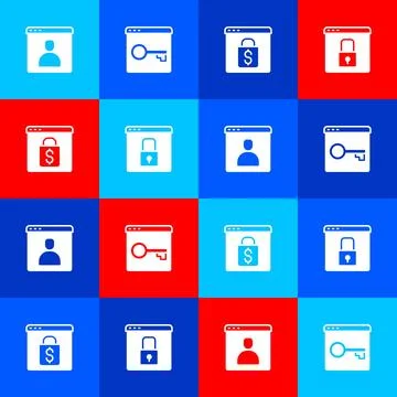 Set Create account screen, Secure your site with HTTPS, SSL, Online shopping on Ilustração Stock