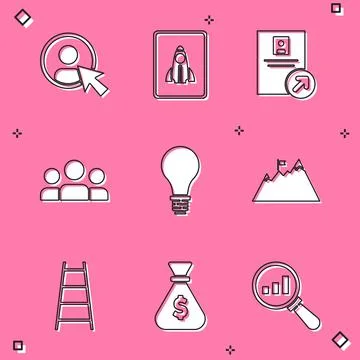 Set Create account screen, Startup project concept, Job promotion, Users group Illustrazione stock