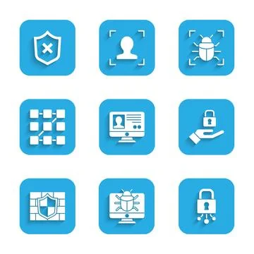 Set Create account screen, System bug on monitor, Cyber security, Lock in h.. Stock-Illustration