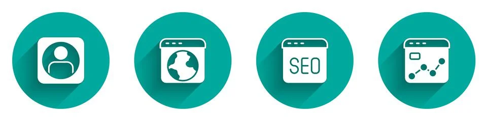 Set Create account screen, Worldwide, SEO optimization and Market analysis ic 스톡 일러스트