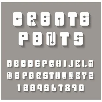 Set of creative alphabets Stock Illustration