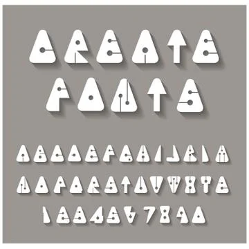 Set of creative alphabets Stock Illustration