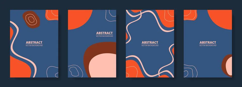 Set of creative covers in modern design style. Illustrazione stock