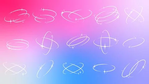 Set of creative design elements on gradient background Stock Illustration