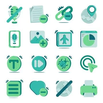 Set of Creative Flat Icons Stock Illustration