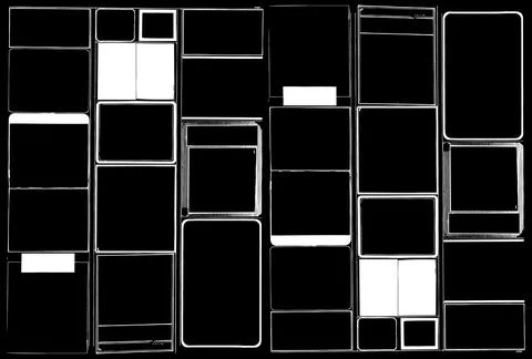 Set creative frames vector illustration. Stock Illustration