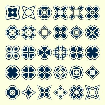 Set of creative original design elements. Vector illustration. Stock Illustration