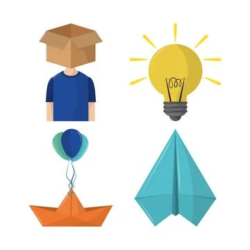 Set of creativity Stock Illustration