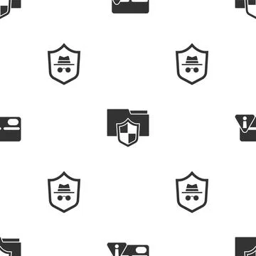 Set Credit card, Document folder protection and Incognito mode on seamless 스톡 일러스트