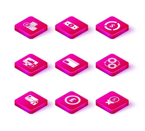 Set Credit card with lock, Envelope, Reward for good work, Gear arrows as イラスト素材