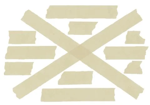 Set of cross adhesive tape. Vector illustration Stock Illustration