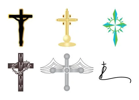 Set of cross icons Stock Illustration