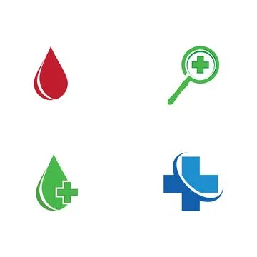 Set Cross medical Logo Template vector symbol Illustration