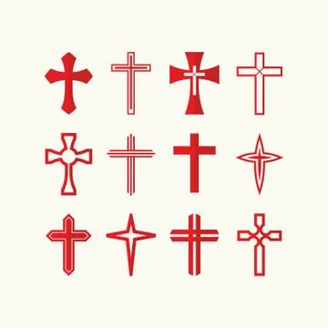 Set of crosses Stock Illustration