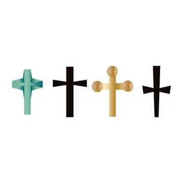 Set of crosses Stock Illustration