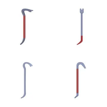 Set of crowbars in flat design Ilustración de archivo
