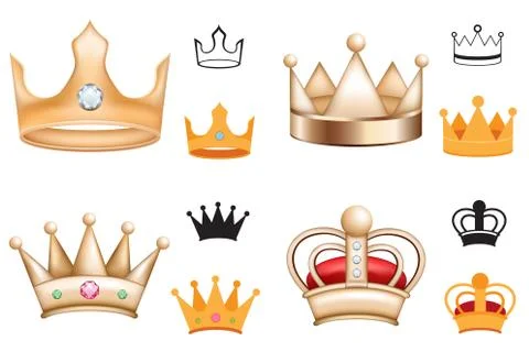 Set of crown Stock Illustration