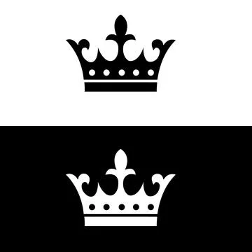 Set of crowns logo design . Stock Illustration