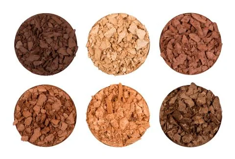 Set of crushed eye shadows Stock Photos