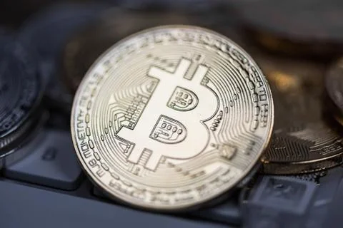 Set of cryptocurrencies. Bitcoin as most important cryptocurrency concept. Stock Photos
