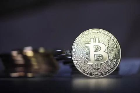 Set of cryptocurrencies. Bitcoin as most important cryptocurrency concept. Stock Photos