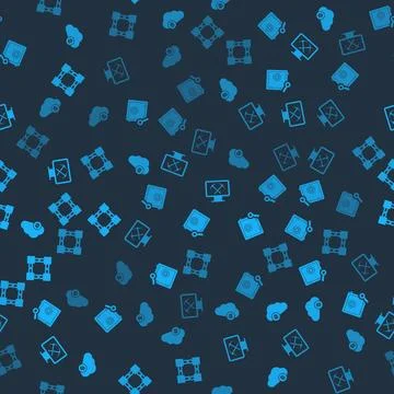 Set Cryptocurrency cloud mining, Proof of stake, Mining with monitor and pickaxe 스톡 일러스트