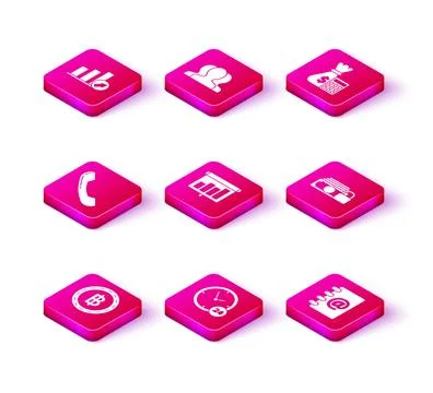 Set Cryptocurrency coin Bitcoin, Presentation financial board with graph, s.. Stock Illustration