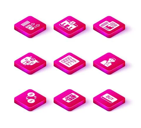 Set Cryptocurrency exchange, Mobile stock trading, Bull and bear of market Stock Illustration